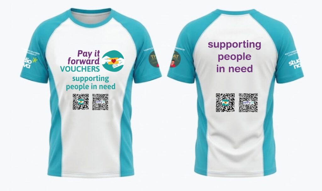 front and back of PIF t-shirts